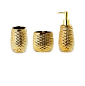 Basdhe Elegant Gold Luxury Bath Accessory Set